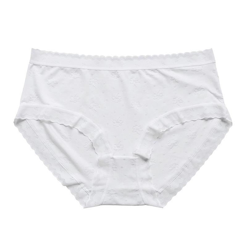 Soft High Elasticity Briefs Thin Breathable Ice Silk Underwear for Women Pure Cotton Crotch Mid Waist Plus Size Underwear Panties