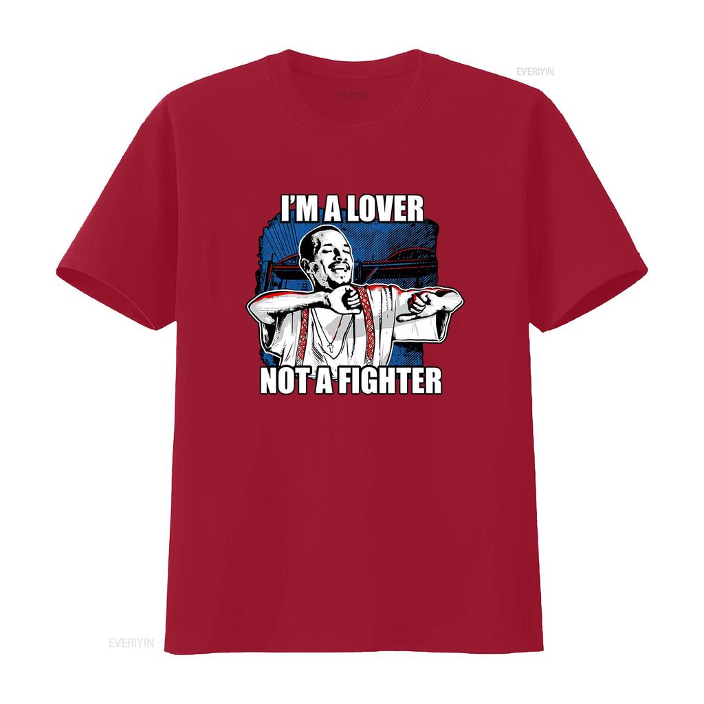 Blood in Out T Shirt Im a Lover Not Fighter for Men American Style vintage Washed Soft streetwear Comfortable homme graphic