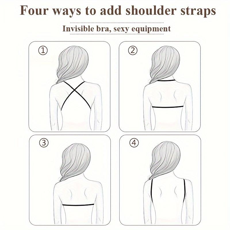 1 pár silikonové neviditelné podprsenky bez ramínek, samolepicí návleky na bradavky push-up bez zad, doplňky dámského spodního prádla a spodního prádla