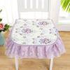 1pcs Fashion Household Anti-slip Stool Cushion Modern Simple Style Four Seasons Universal Lace Sitting Pad Living Room Decoration Dining Chair Mats
