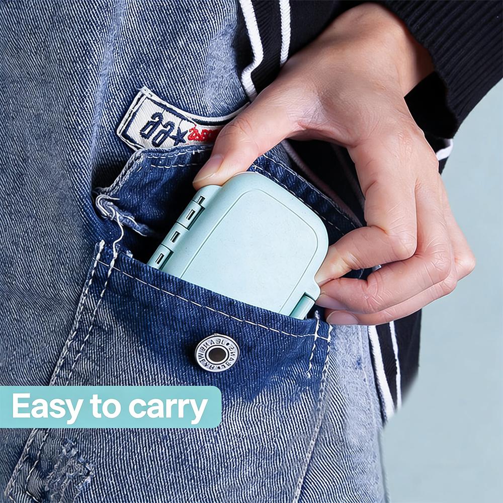 1-4Pcs Mini Portable Pills Organizer Case 3 Grids Pill Box Habit Medicine Box Prevent Forgetting Medication Cute Compact