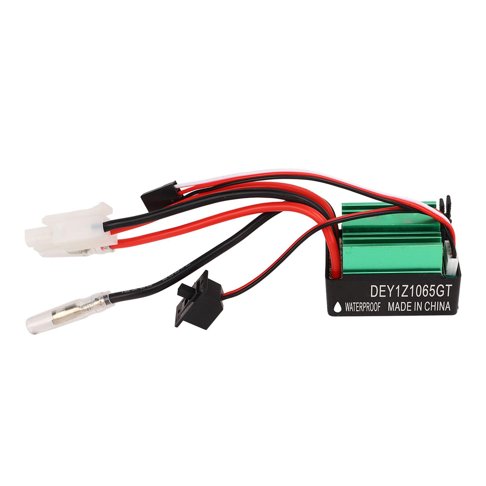 

RC Brushed ESC Black Green 65A Waterproof Anti Interference ESC for Remote Control Car Boat