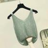 Korean Style Ice Silk Knit Sleeveless Loose Vest Top