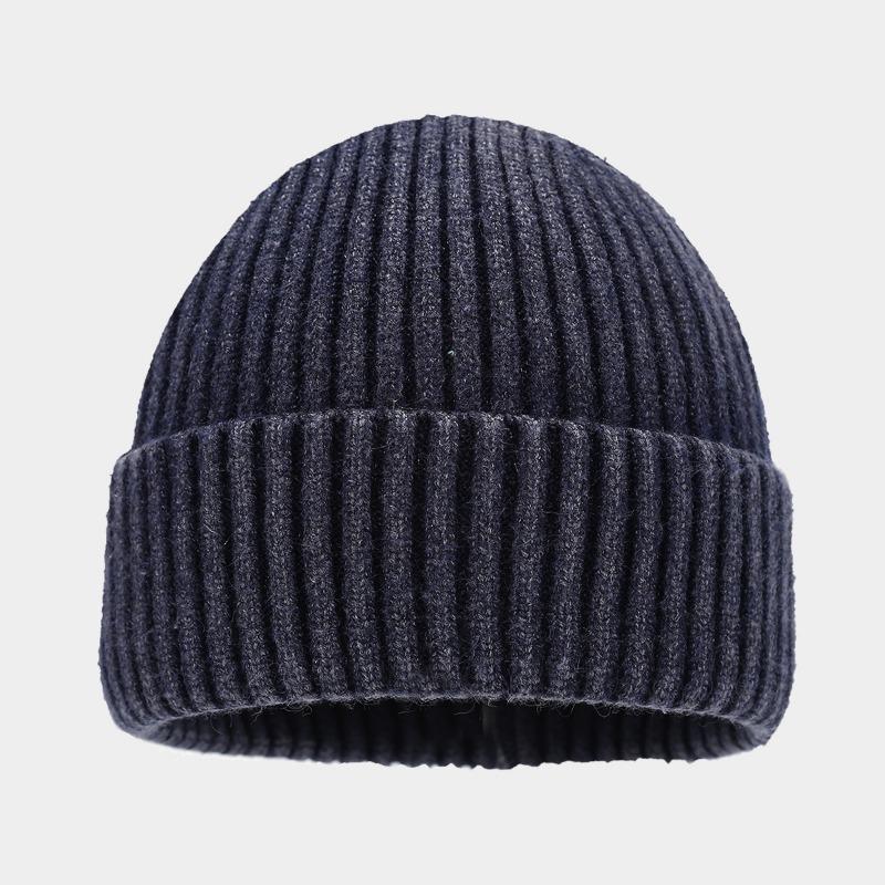 Fashion retro washed core-spun yarn knitted hat women's autumn and winter outdoor warm wool hat ear protection cold hat