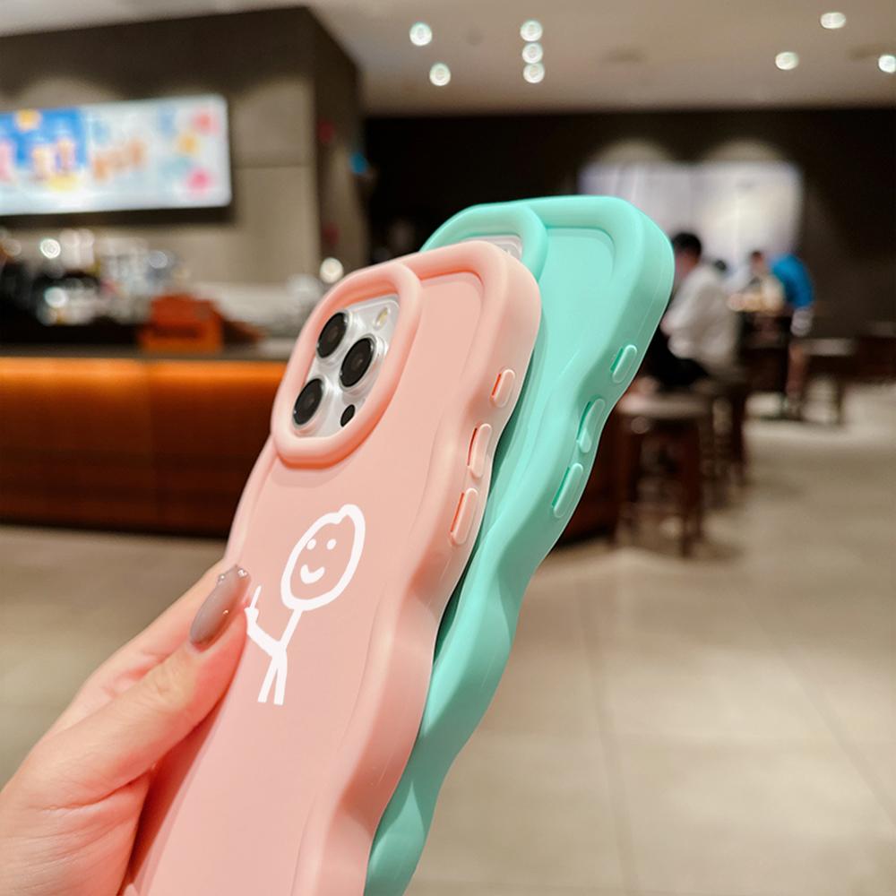 Macaron Soft TPU Phone Case for Samsung A12 A13 A14 A15 A20 A23 A24 A25 A52 A53 A54 A55 J7 S20 S23 FE S24 Ultra Cover Ae56 Art Cartoon Middle Finger