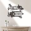 Metal Wall Art Puerto Rico Home Decor, Personalized Iron Plaque for Living Room Kids Room Hanging