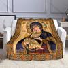 1PC Religious mother and child painting print blanket Prayer blankets for believers suitable for home sofa camping travel car