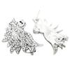 1 Pc Women Punk Wing Ear Cuff Rhinestone Inlaid Clip Stud Earring Club Jewelry
