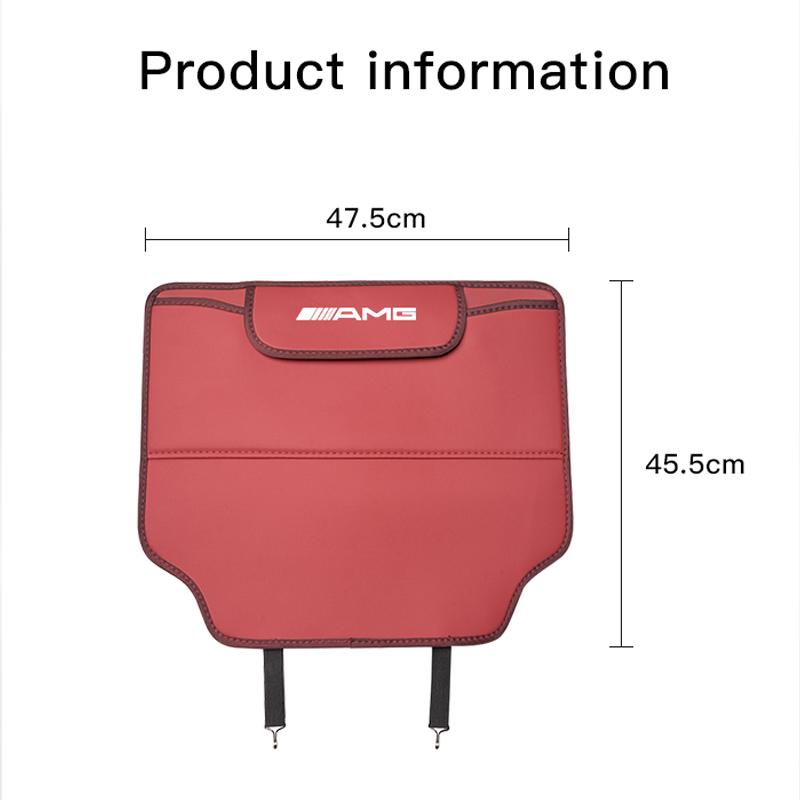 Leather Car Seat Anti-kick Pad Storage Bag Protector For Mercedes Benz AMG W203 W205 W206 W211 W220 W212 W201 W210 W108 Brabus