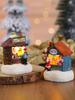 Xmas House Ornament Resin Xmas Scene House Miniature Decorative Small House Buildings for Home