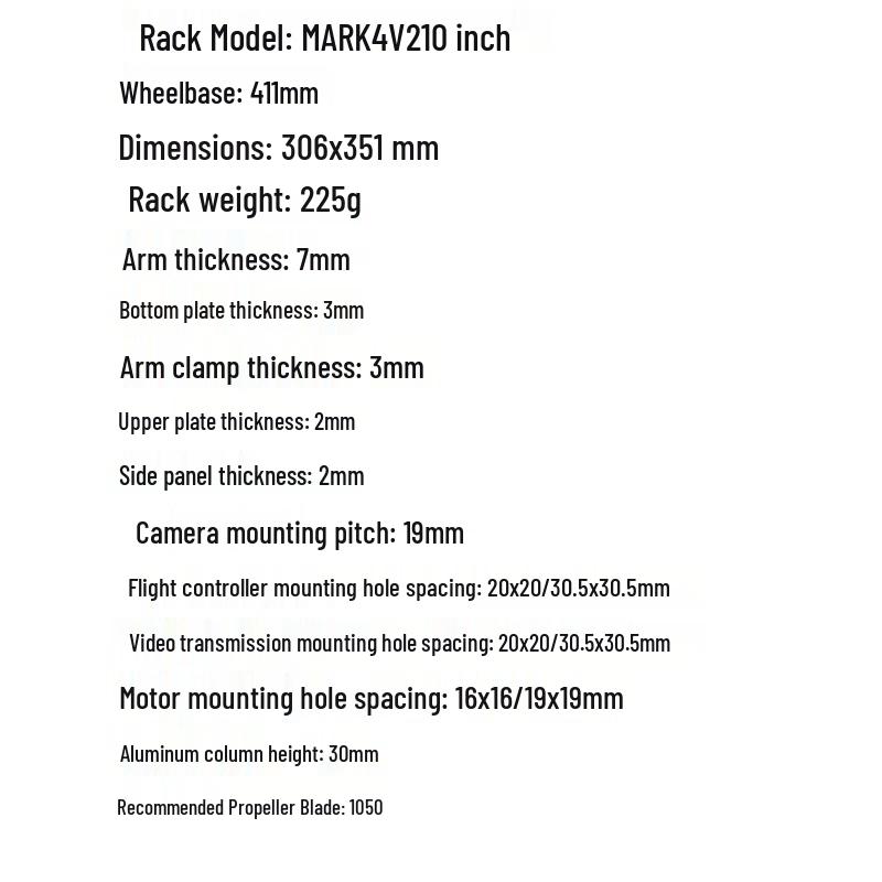 HSKRC MARK4 V2 7-inch Carbon Fiber FPV Drone Frame