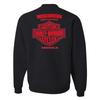 Harley-Davidson Men's Starflyer Round Neck Loose Long Sleeve T-Shirt, Black