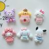 10Pcs Kawai Cartoon Bright Surface Animal Resin Flat Back Scrapbook   Diy Bow Decor Accessories Crafts A15