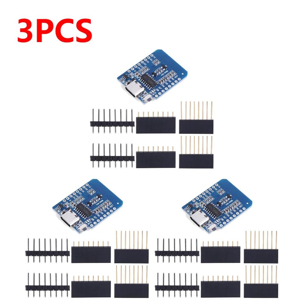 1-10pcs ESP8266 D1 Mini WIFI Development Board ESP-12F Wemos D1 Mini Nodemcu Lua Iot Board 3.3V Met Pins TYPE-C/Micro USB