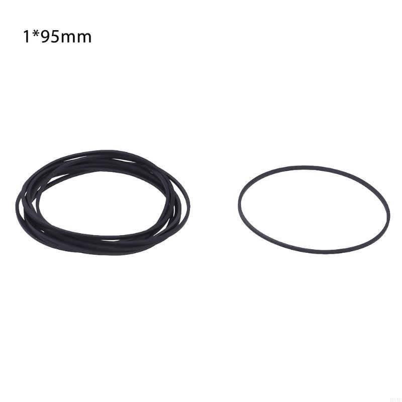 95AF 10 Stück Antriebs-Flachriemen Gummi DVD Kassettenrekorder Plattenspieler Riemenband Kassettenband Ersatzzubehör 1mm