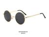 Retro European & American Round Polarized Sunglasses with Colorful Reflective Lenses for Men & Women - Model 8030