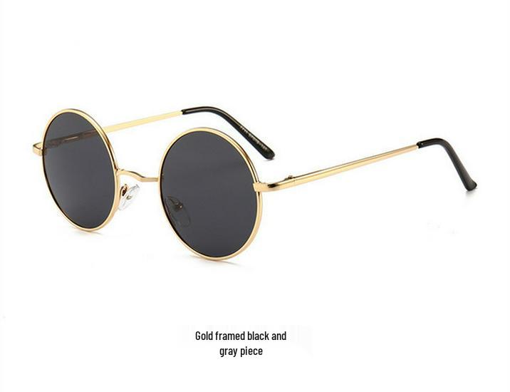 Retro European & American Round Polarized Sunglasses with Colorful Reflective Lenses for Men & Women - Model 8030