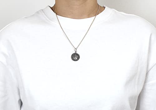Carmelo World Accessories Skull Mexican Skull Pendant Coin Maria Mexico Men's Women's Silver