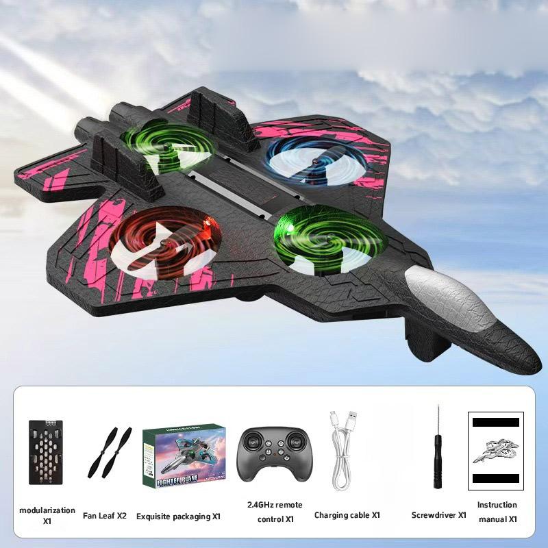 

Electric Remote Control Aircraft Stunt Flip 4-Axis Aircraft Cool Light Modular Battery Foam Remote Control Plane Model Kids Gift