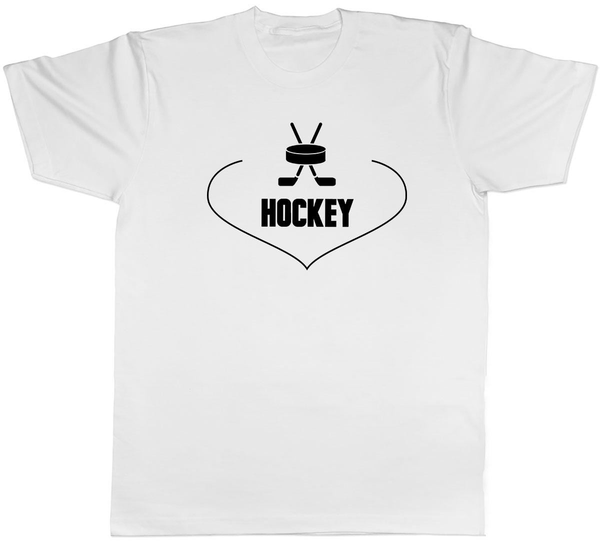 Love Hockey Mens Unisex T-Shirt Tee XXL