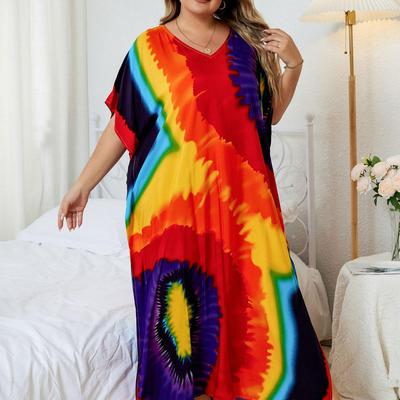 2023 New Rayon Plus Size Beach Cover-up Robe - European & American Style Bikini Swimsuit Sunscreen Coat