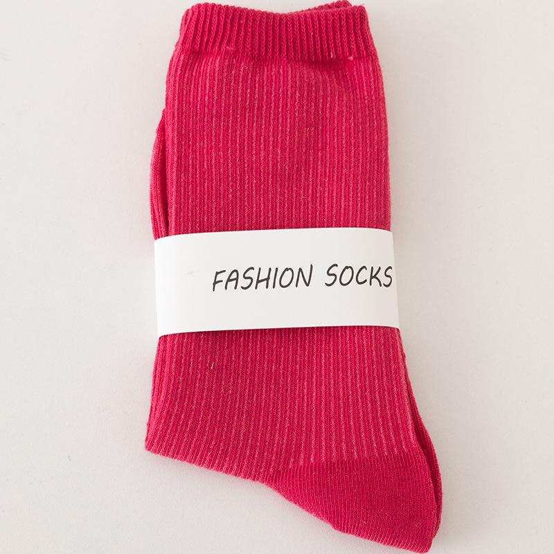 Women's 2025 Dopamine Dance Socks: Colorful, Scrunched Cotton Mid-Calf Socks for All Seasons