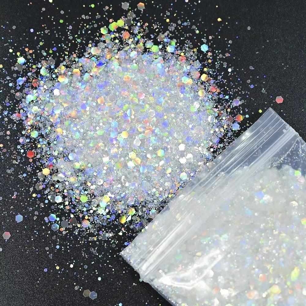 50G PET Nail Diamond Glitter Sequins Holographic Holographic Glitter Nail Glitter  Polish Decoration 10