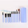 Hot Selling 12cs Professional Makeup Brush Set  Woman Vegan Hair Blue Pink Makeup Brush Set