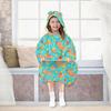 Guinea Pigs Flower Wearable Blanket Hoodie for Kids Flannel Wearable Blankets Sweatshirt 3-14YR
