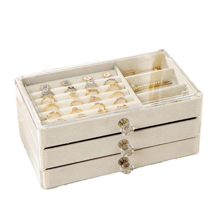 Velvet Multi-layer Jewelry Box for Earrings, Necklaces & Rings - Large Capacity High-end Display Storage
