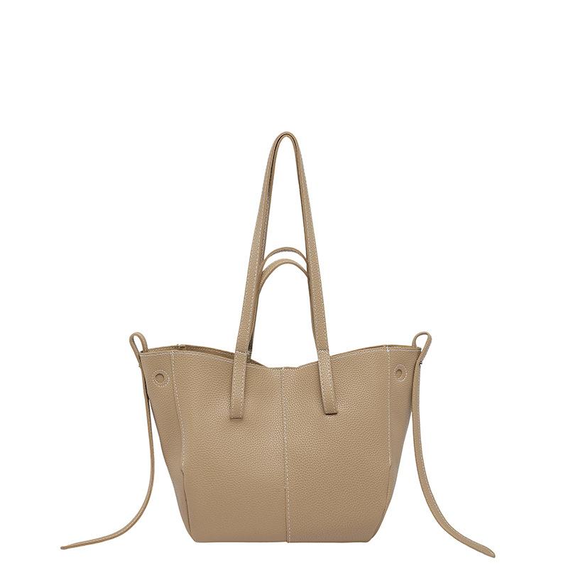 Trend Lychee Pattern Tote Bag Women's Spring Texture Large Capacity Commuting Shoulder Messenger Bag