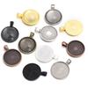 10pcs/lot Retro Style Blank Cabochon Base Trays Round Alloy Base Settings For DIY Jewelry Making Earring Necklace Accessories