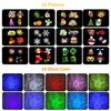 Halloween Christmas Projector Lights Outdoor 1W Brighter HD 16 Patterns Halloween Christmas Lights Projector Landscape Spotlight
