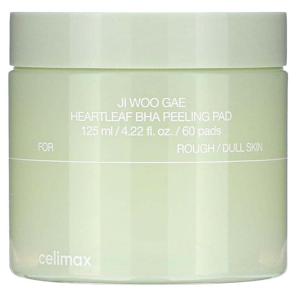 Jiwoo Gae Heart Leaf Bha Peeling Pad, 60 Sheets, 4.22Ml(125Ml)