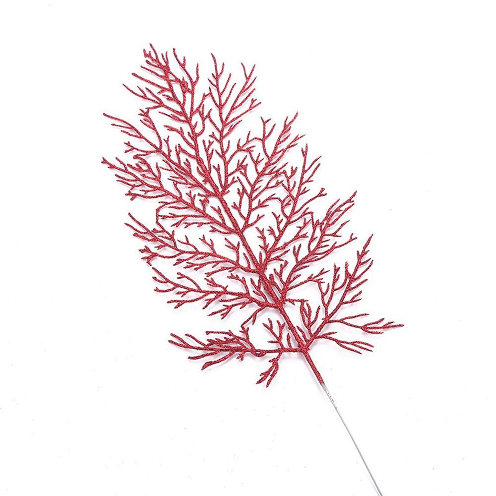Wedding Home Glitter Glitter Leaves Christmas Tree Decor Artificial Flower Christmas Decorations