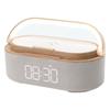 Alto-falante Bluetooth Multifuncional e Carregador Sem Fio com Despertador, Rádio e Lâmpada LED