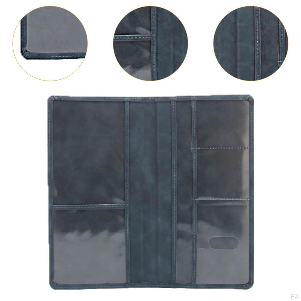 Car Insurance Record Holder, Simple PU Leather Wallet Case for Men And Women, Document Holder