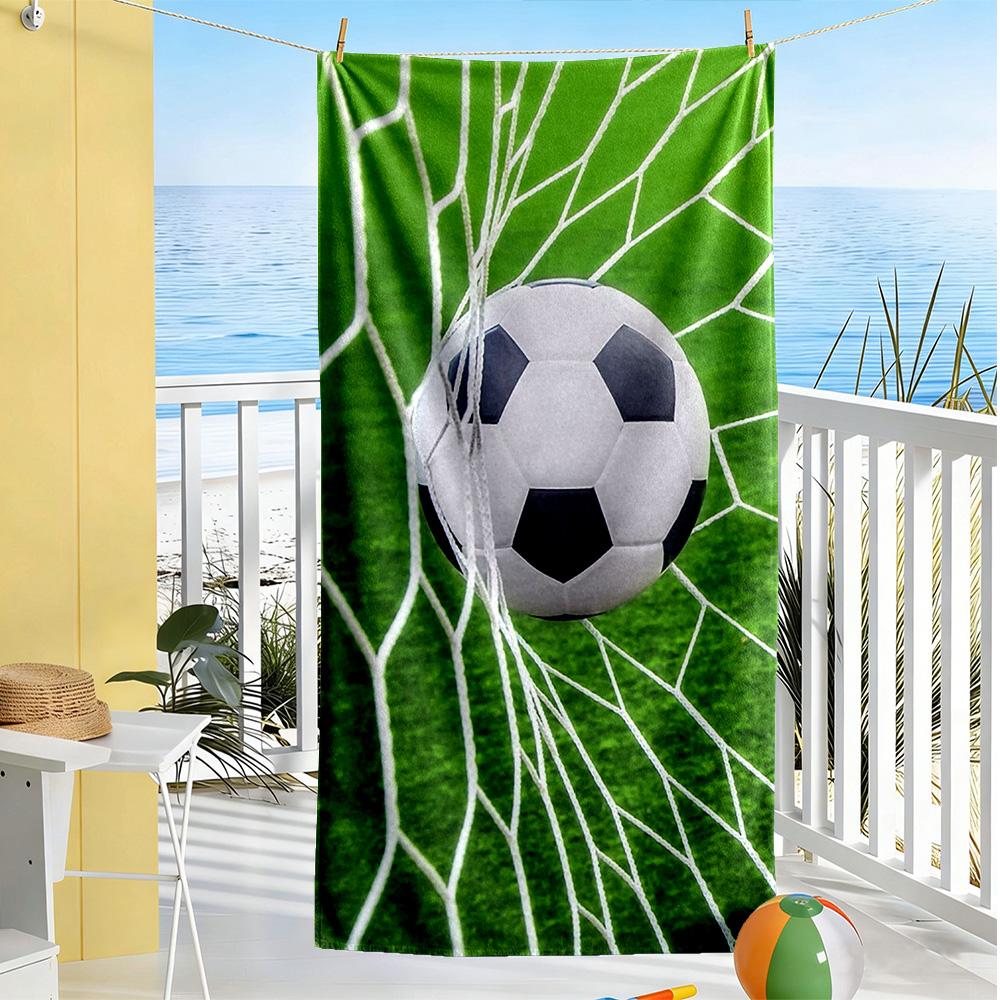 Soccer Beach Towel Super Soft Microfiber Quickdry Fabric Comfortable Lightweight