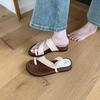 Wedge heel set toe slippers women's summer new retro versatile temperament with skirt platform two wear sandals