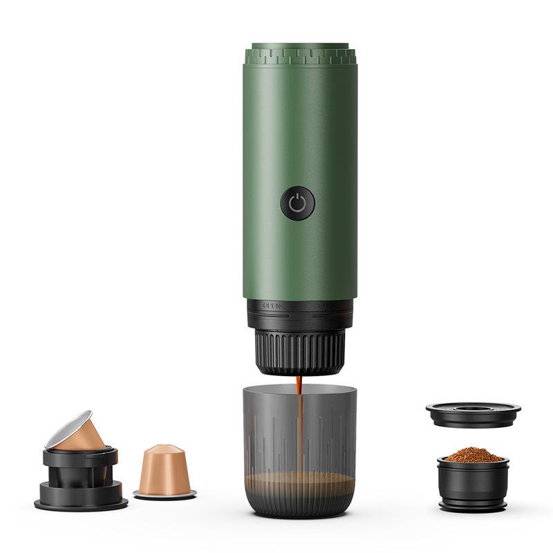 Compact Multi-Purpose Electric Coffee Maker: For Home, Travel, Outdoor, Powder & Capsule Use