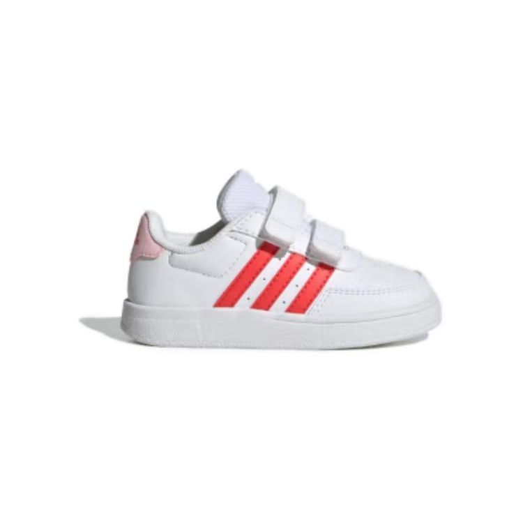Adidas Focus Breathe In Breaknet 2.0 Casual Comfortable Durable Low-Top Walking Shoes Baby Shoes White Red HP8974