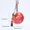 Cute Fruit-shaped Keychain Creative Tomato Pendant For Bags/Necklaces/Belts Novelty Decorative Trinket Stylish Daily Accessory