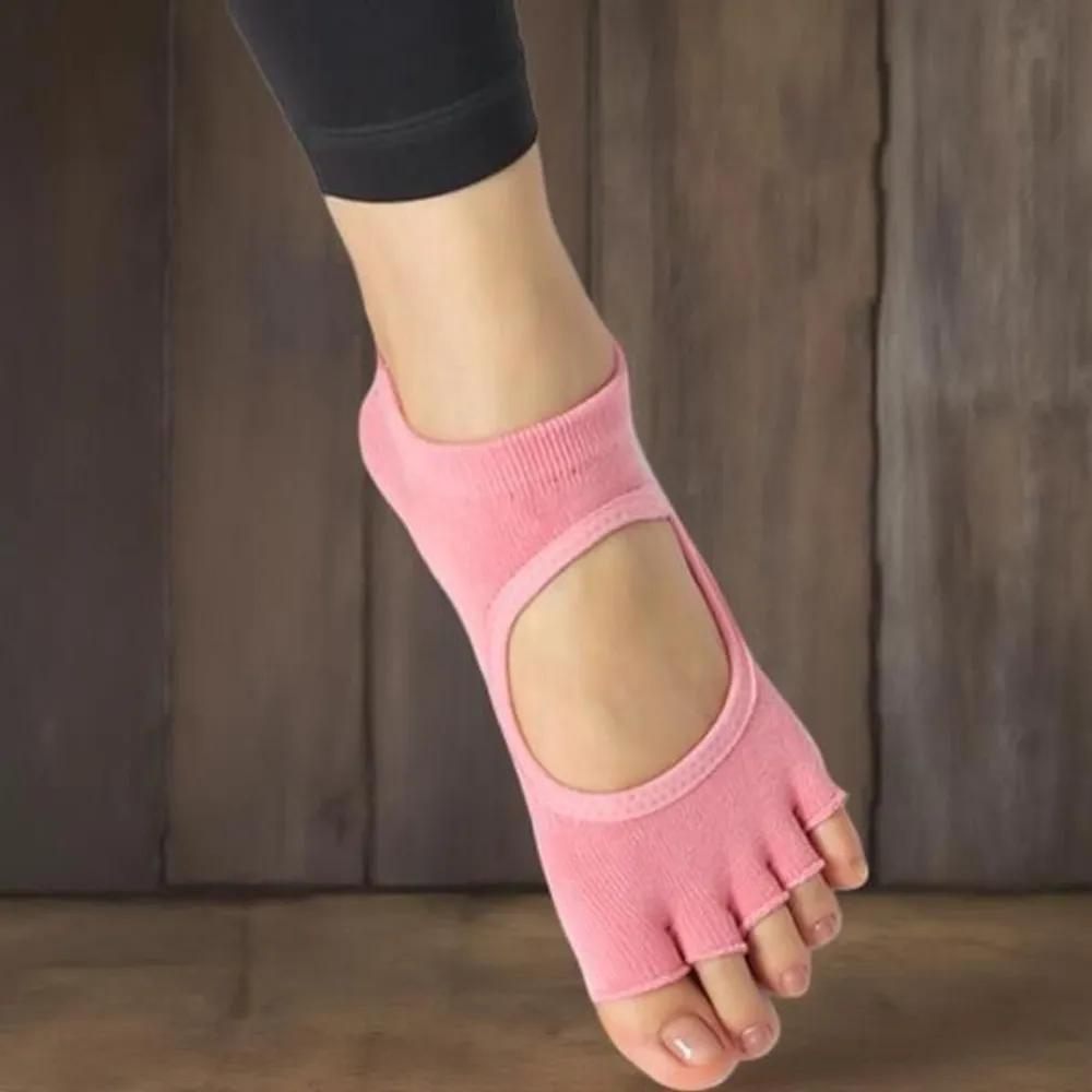 Women's spandex toe yoga non-slip socks