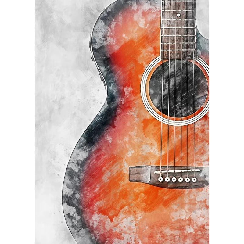 Watercolor Art Music Instrument Posters Saxophone Violin Cello Guitar Piano Canvas Print Paintings Caudros Wall Art Home Decor