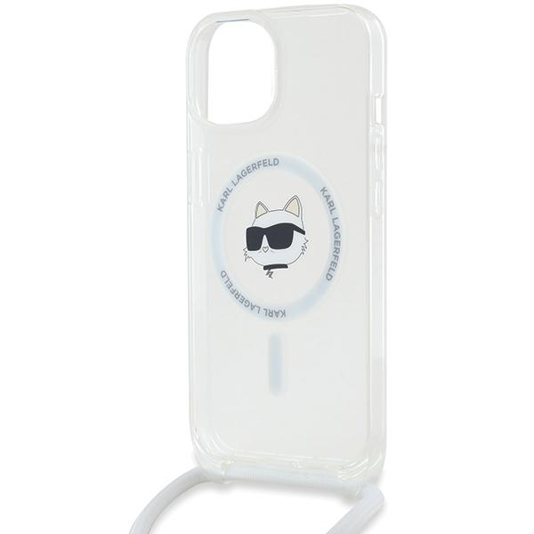 Karl Lagerfeld Klhmp15Shcchnt Iphone 15 / 14 / 13 6.1 Hardcase Transparent Iml Choupette Head & Cord Magsafe