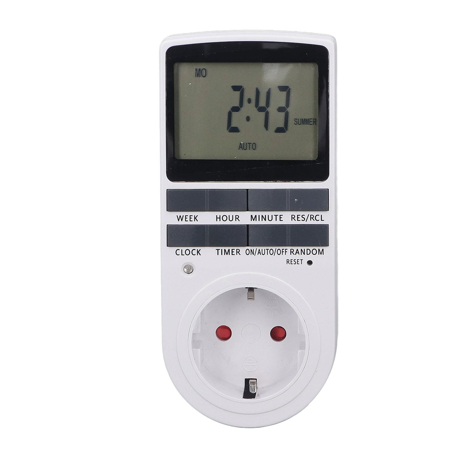 

Timer Outlet Digital Intelligent Energy Saving Flame Retardant High Power Timing Power Socket EU