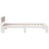 White Bed Frame with Headboard 75 x 190 cm Solid Pine Wood