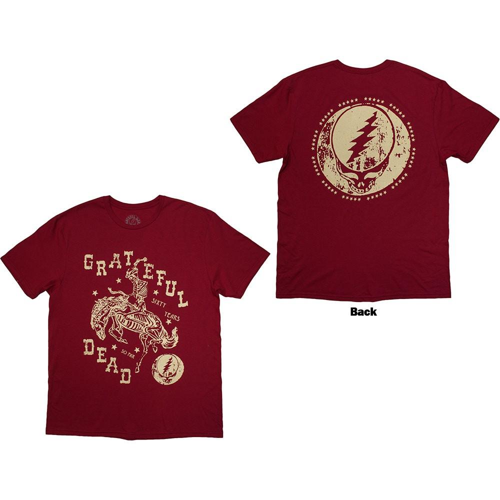 Grateful Dead Skeleton Horse T-Shirt Red New L