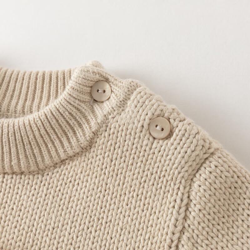 DAVE&BELLA Boys' Semi-High Collar Knit Sweater