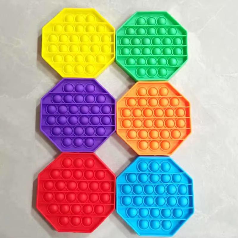 3Pcs Silicone Bubble Sensory Fidget Stress Relief Adhd Autism Anxiety Therapy Kids Toys Classroom Prizes Birthday Gifts